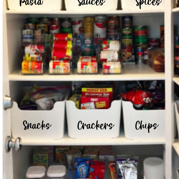 Pantry Labels - FREE SHIPPING in US. -  Food Labels - Pantry Decals - Pantry Organization