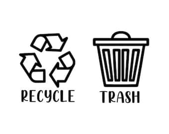 Trash Recycle Decal Etsy Trash Recycle Decal Etsy