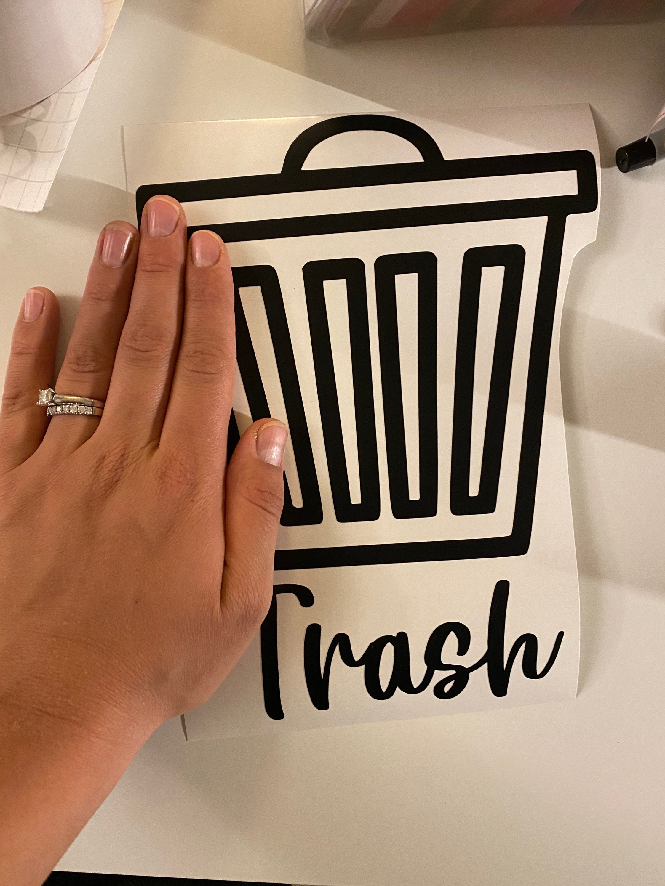 Trash and Recycle Stickers // 6 Custom // Label Trash Etsy Schweiz