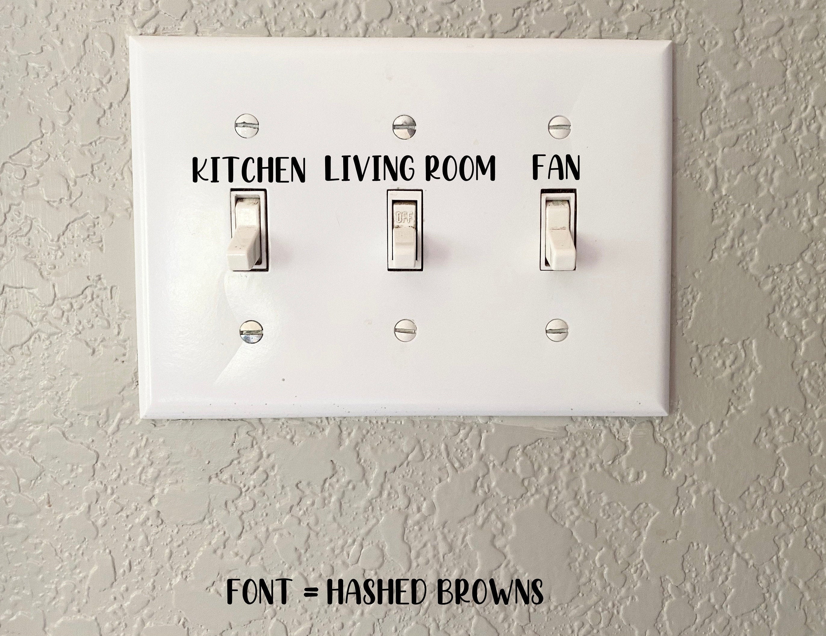 Custom Light Switch Labels // Light Switch Stickers // Light Etsy