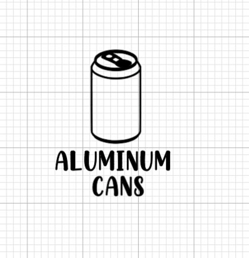 Aluminum Can Recycle Sticker // Custom Recycle Sticker - Etsy