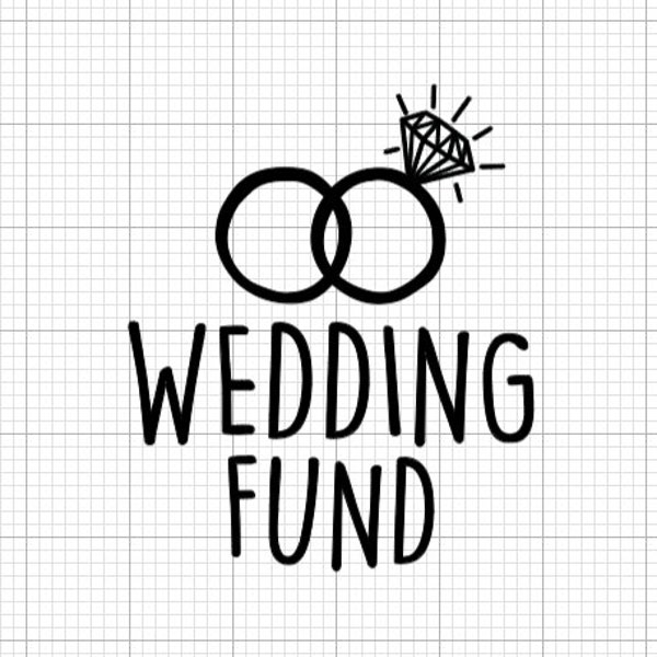 Wedding Fund Sticker - Sticker, Label, Decal for Money Jar  - Wedding Fund Label