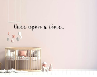 Once Upon a Time Wall Decal - Wall Decor - Reading Time - Books