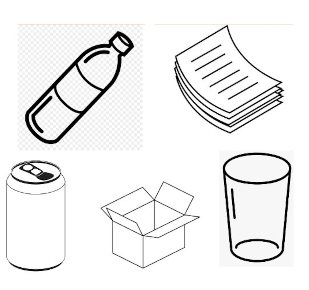 Set of 6 Recycle Stickers // Recycle Labels // What Can You Recycle