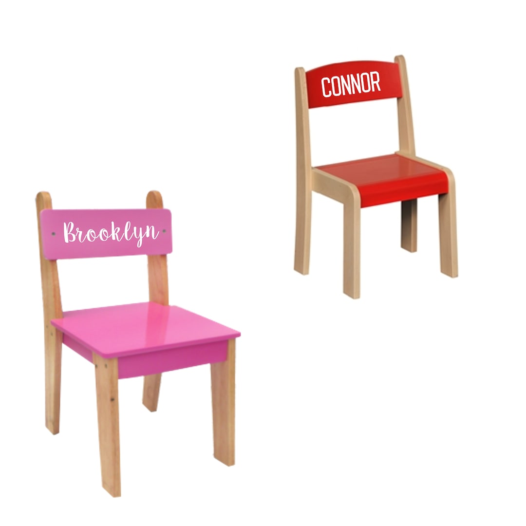 Custom Kids Furniture Decal // Personalize Kids Chair // Name Decal