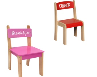 Custom Kids Furniture Decal // Personalize Kids Chair // Name Decal // Chair Label