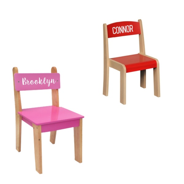 Calcomanía personalizada para muebles para niños // Personalizar silla para niños // calcomanía de nombre // etiqueta de silla