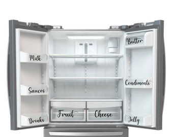 Refrigerator Label Sets - Custom Refrigerator Labels - Kitchen Organization - Refrigerator Organization