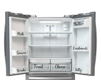Refrigerator Label Sets - Custom Refrigerator Labels - Kitchen Organization - Refrigerator Organization