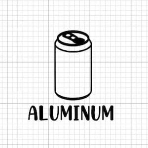 Aluminum Can Recycle Sticker // custom Recycle sticker
