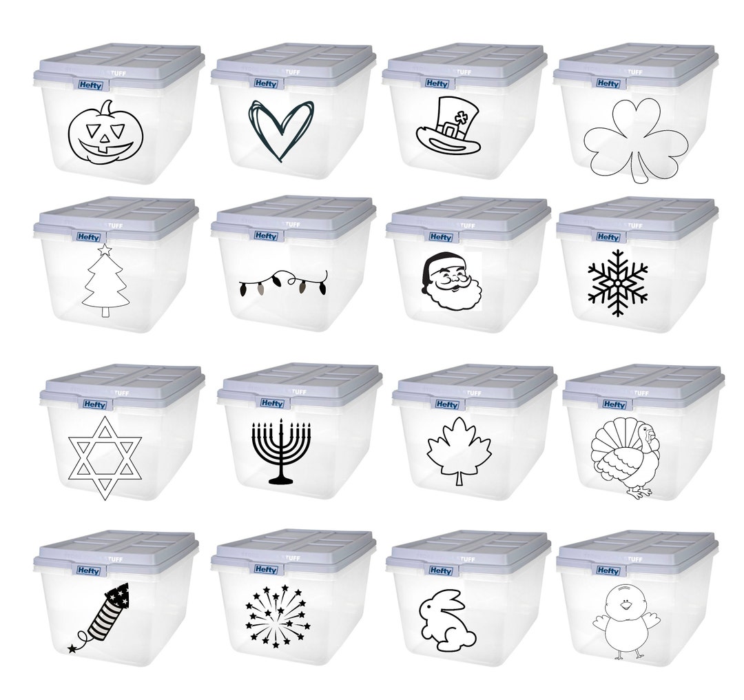 Custom Storage Tub Labels - FREE SHIPPING in US. - Picture Decals for ...