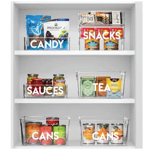 Pantry Labels -  Food Labels - Pantry Decals - Pantry Organization