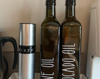 Custom Oil Container Labels  // Custom Vinegar Labels // Olive Oil label // Custom Oil Decals