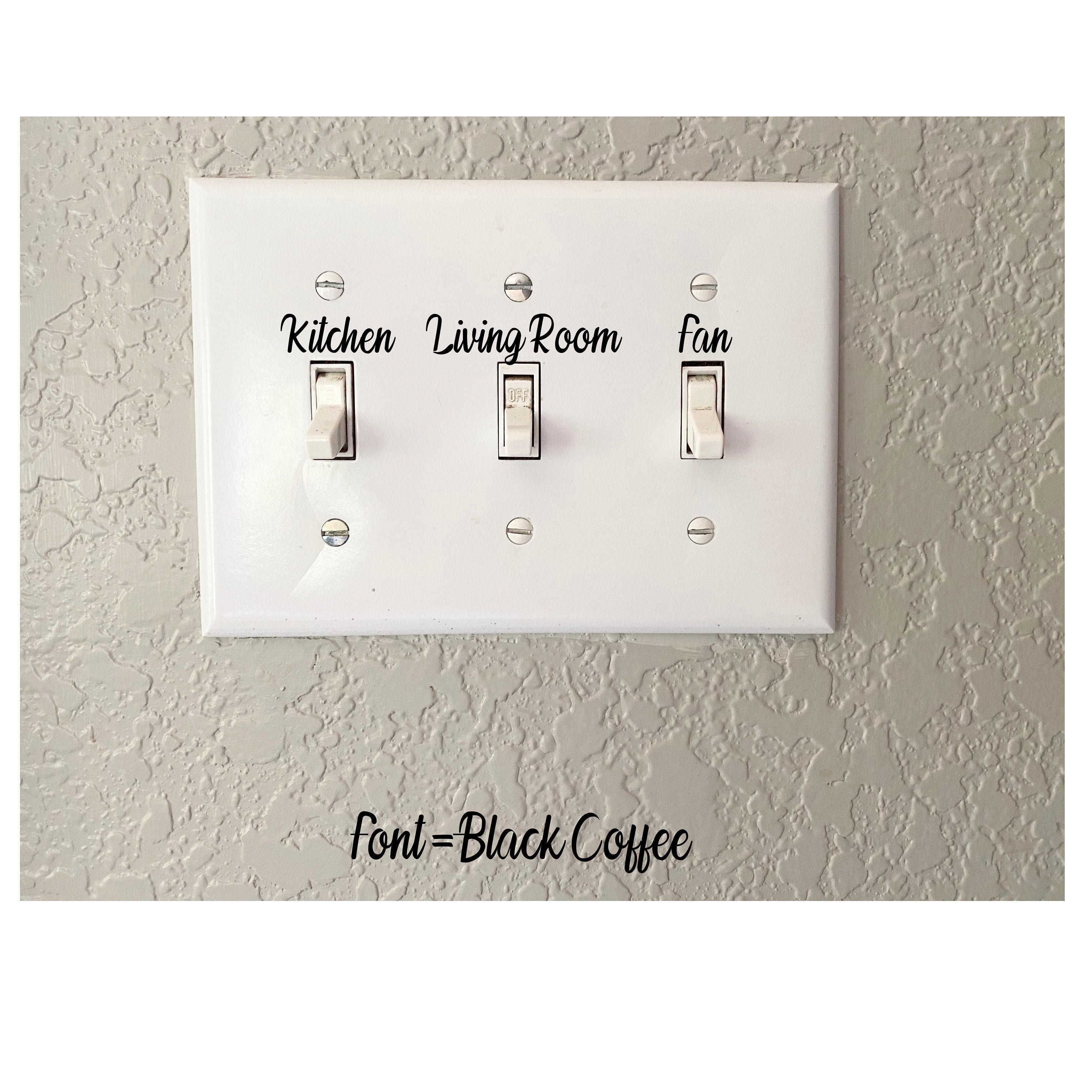 Custom Light Switch Labels // Light Switch Stickers // Light Etsy