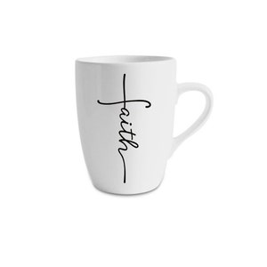 Faith Cross Sticker - Sticker, Label, Decal for Mug, Water Bottle - Christian Sticker