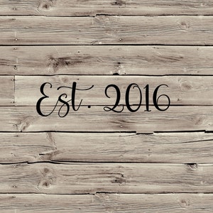 Est. Sticker - FREE SHIPPING in US. -  His and Her Wedding Decals - His and Her Decor - Est. Decal // Est. Since Sticker