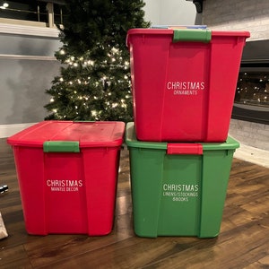 Custom Tub Labels - Custom Organizing Stickers - Storage Tub Decals ...