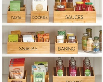 Pantry Labels -  Food Labels - Pantry Decals - Pantry Organization