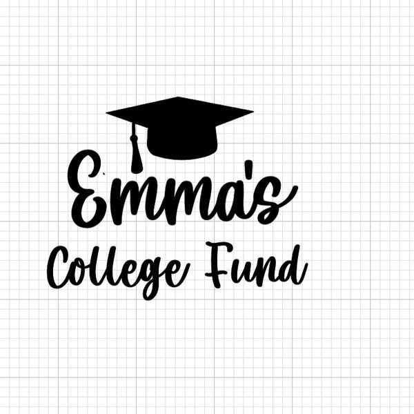 College Fund Sticker - Sticker, Label, Decal for Money Jar - College Fund Label