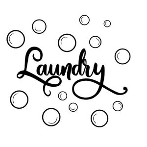 Laundry Wall Decal - Laundry Room Decal / Laundry Room Label