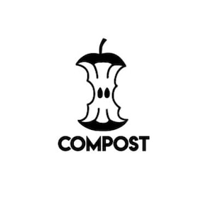 Compost Stickers // Custom // FREE SHIPPING in US. - Label Trash Can - Trash Can Sticker - Compost Label // Compost Decal
