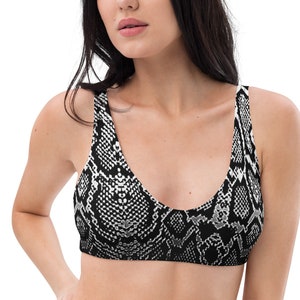 Ombre Digital Snakeskin Eco Friendly Bikini Top w/ Removable Padding
