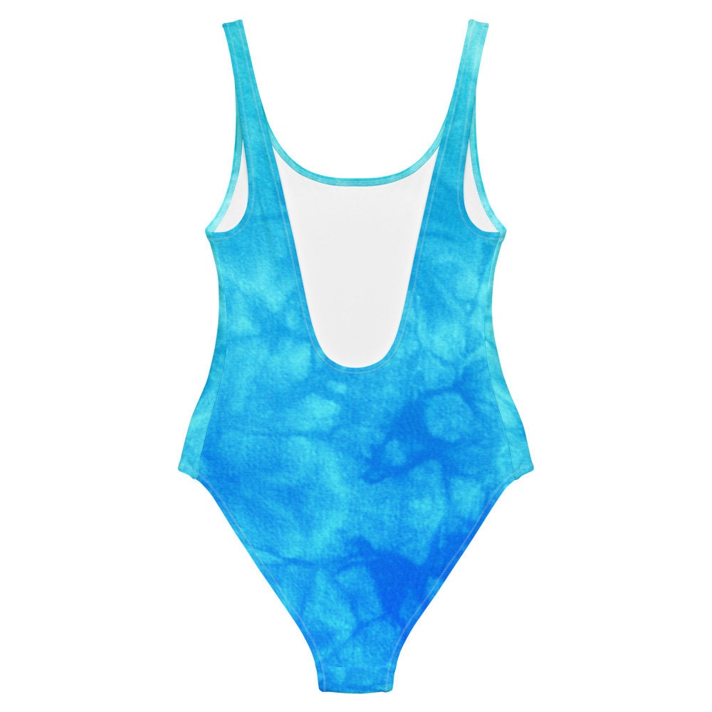 Blue & Green Tie Dye Onepiece Swimsuit Etsy