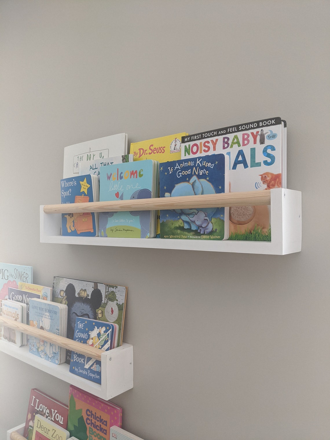 Nursery Bookshelf Children Bookshelf Wood Shelf Floating Etsy