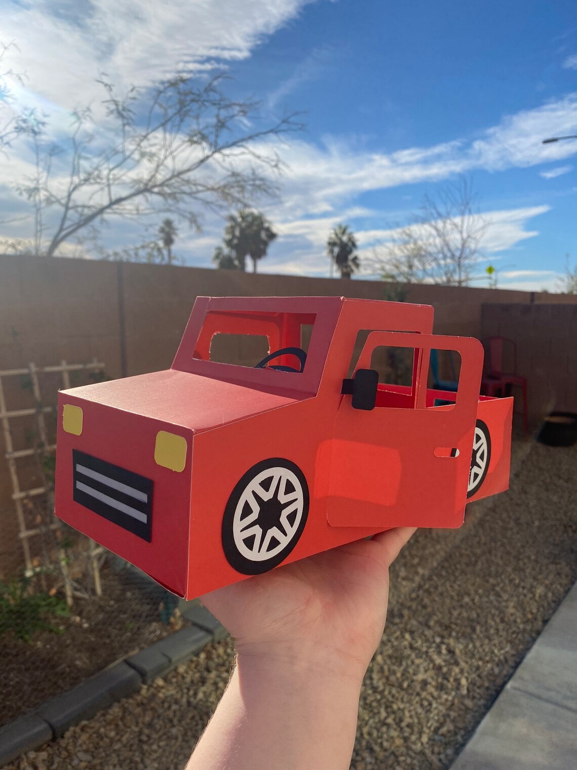 Paper Truck Gift Box assembled Etsy