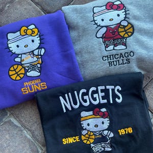 Sudadera de baloncesto bordada de Hello Kitty