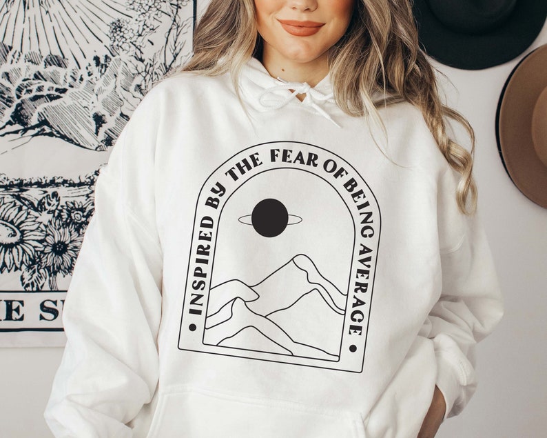 Inspired by the Fear of Being Average Crewneck Long Sleeve Shirt Shirt