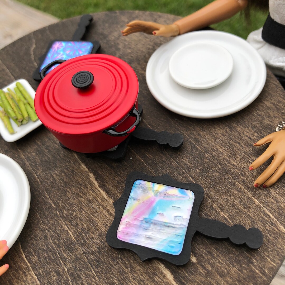 UEAVOID 30 Pièces – Set Nourriture Miniature Pour Poupée, échelle 1/12 – Résine Et Bois, Accessoires Cuisine Déco