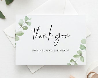 Thank You For Helping Me Grow Printable Etsy Thank You For Helping Me Grow Printable Etsy