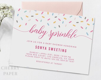 sprinkle invitation etsy
