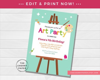 birthday invitation template etsy