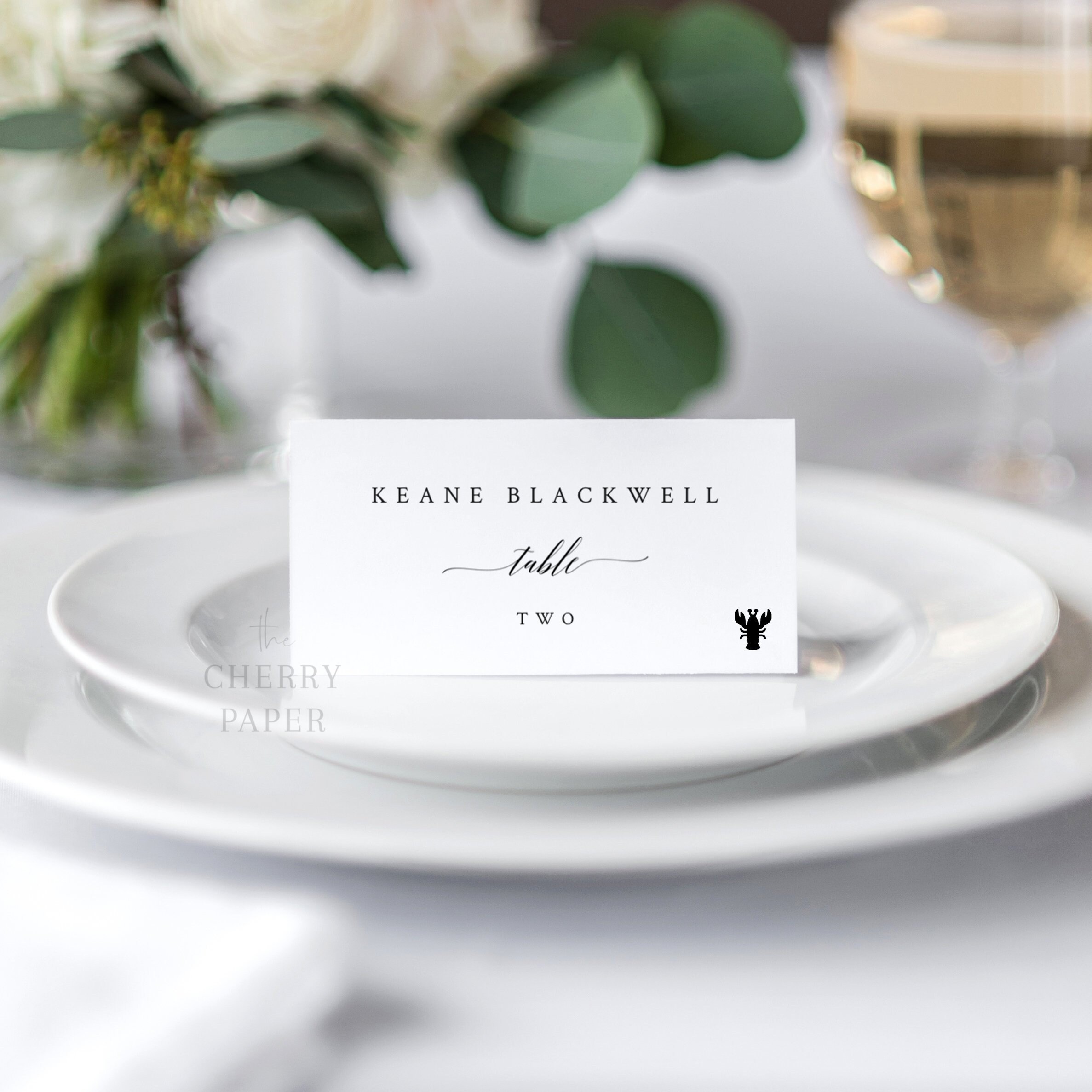 Place Cards With Food Selection Wedding Place Card Seating Etsy
