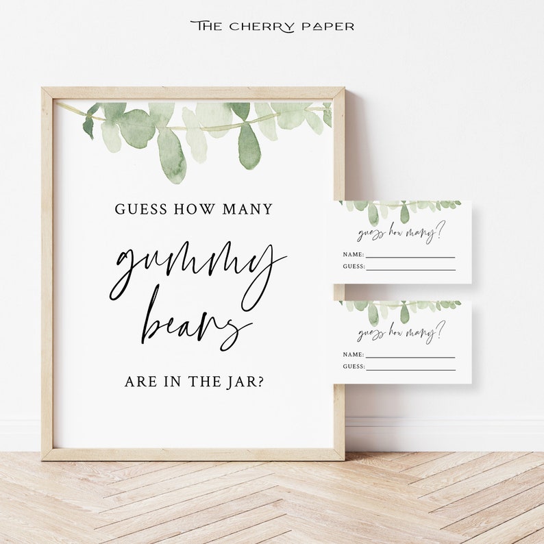 Guess How Many Gummy Bears Are in the Jar Printable Game Etsy India