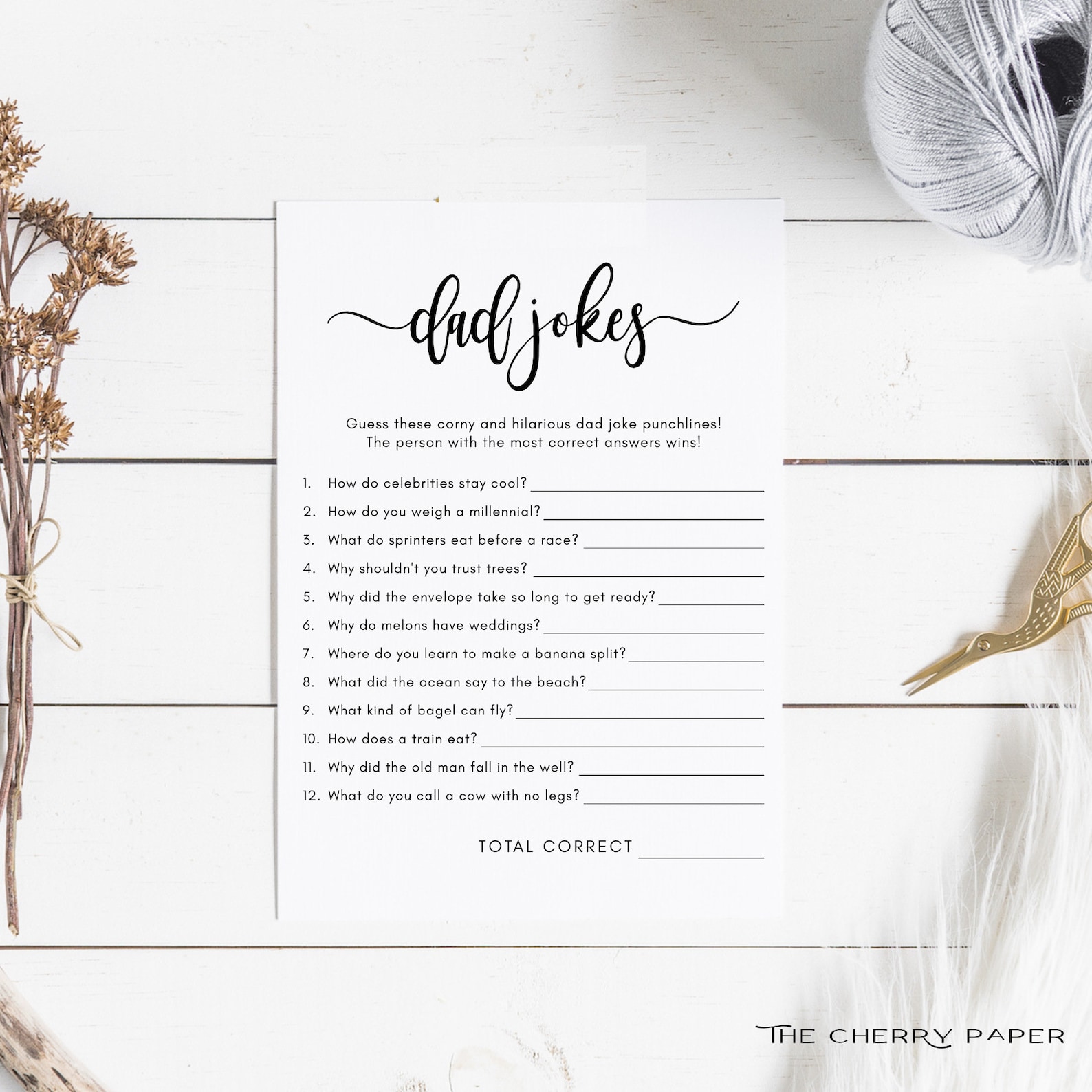 Dad Jokes Fun Baby Shower Game Hilarious Baby Shower Game Etsy Ireland