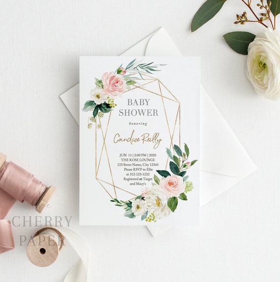 5x7 Baby Shower Invitations Baby Shower Invite Greenery Etsy 5x7 Baby Shower Invitations Baby Shower Invite Greenery Etsy