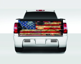 Black and White Distressed American Flag Truck Tailgate Wrap - Etsy