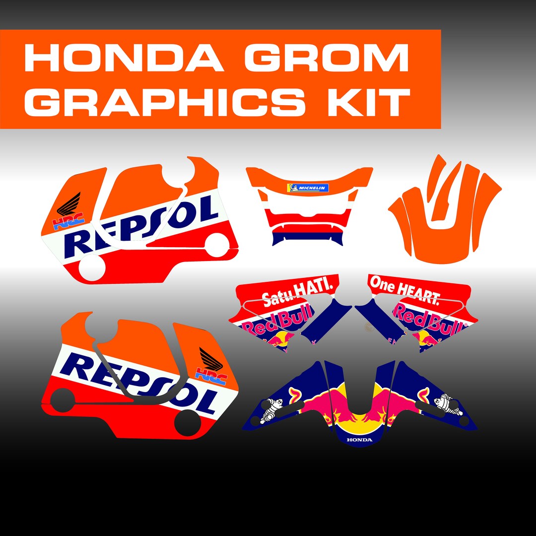 New Gen Honda Grom Graphics Kit Honda Grom Graphics Etsy
