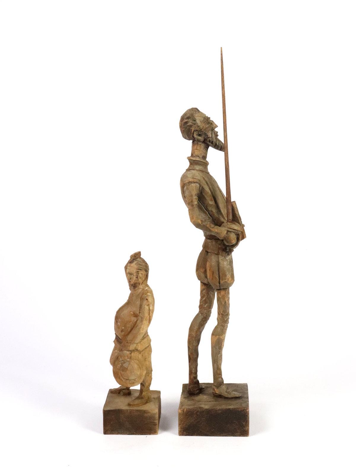 オウロの彫刻 ドン・キホーテ 581 とサンチョ・パンサ 702 - Etsy 日本