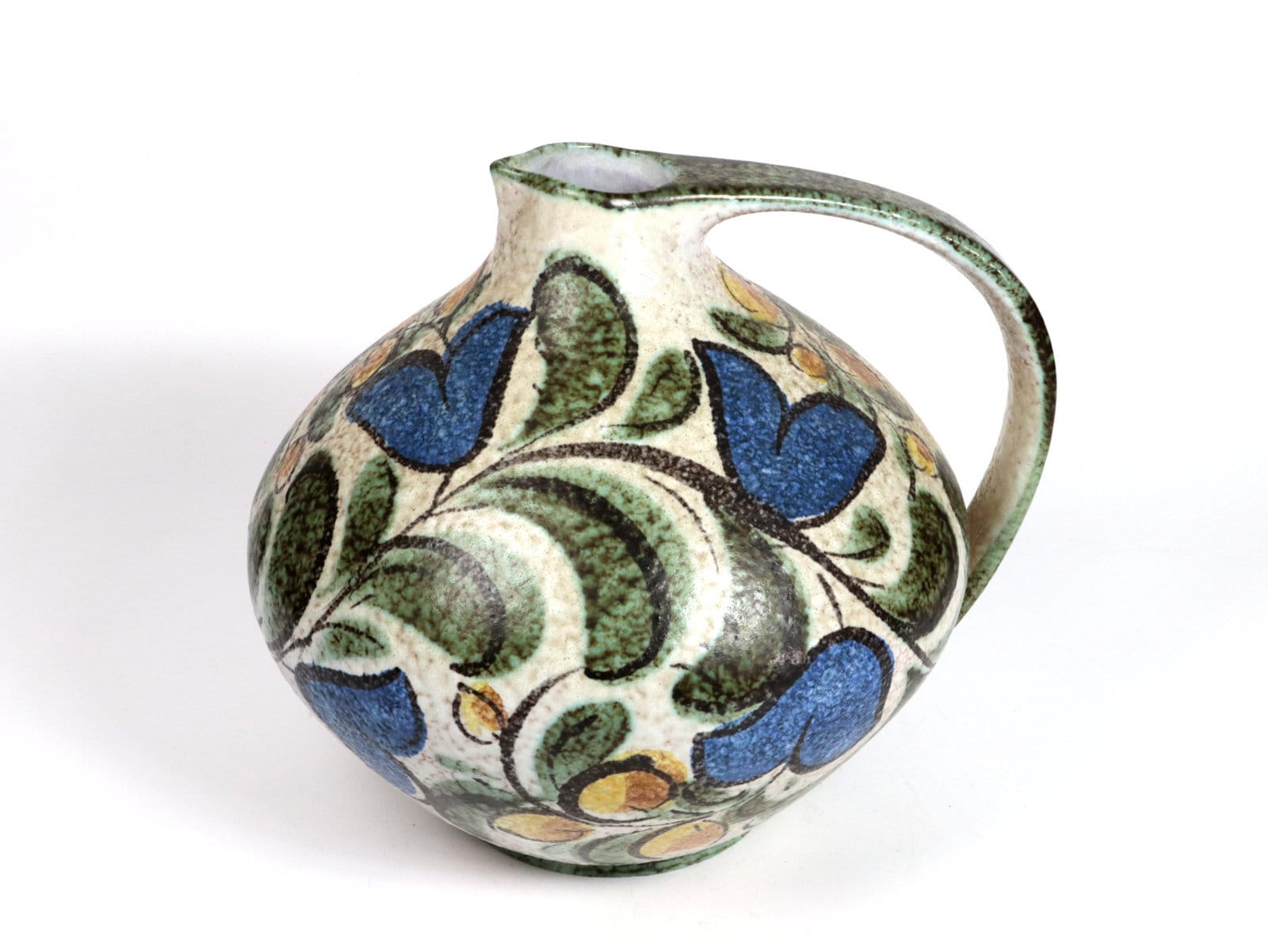 Ruscha_「Enzian」_320/3 Vintage RUSCHA KERAMIK 849/3 Wazon podłogowy z dekorem