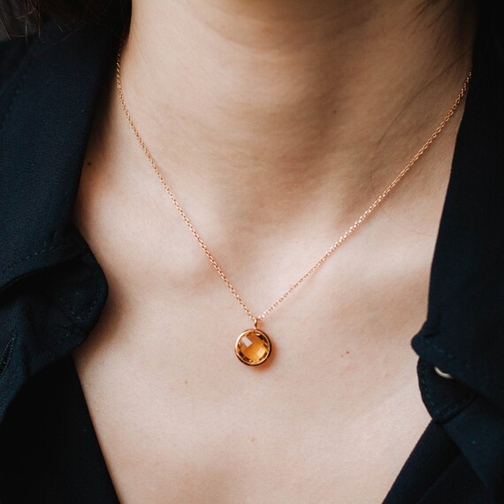 Etsy citrine necklace best sale