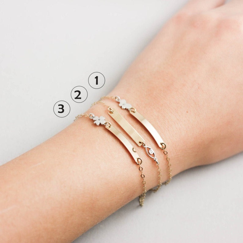 14K Gold Baby Bracelet Custom Personalized ID Bracelet Etsy