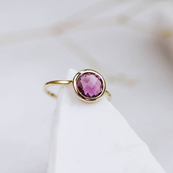 Amethyst Ring 14K Solid Gold for Women Kyklos Jewelry Purple Gemstone  Natural February Birthstone Minimalist Dainty 8mm 10mm 12mm GR00006 - Etsy  Australia