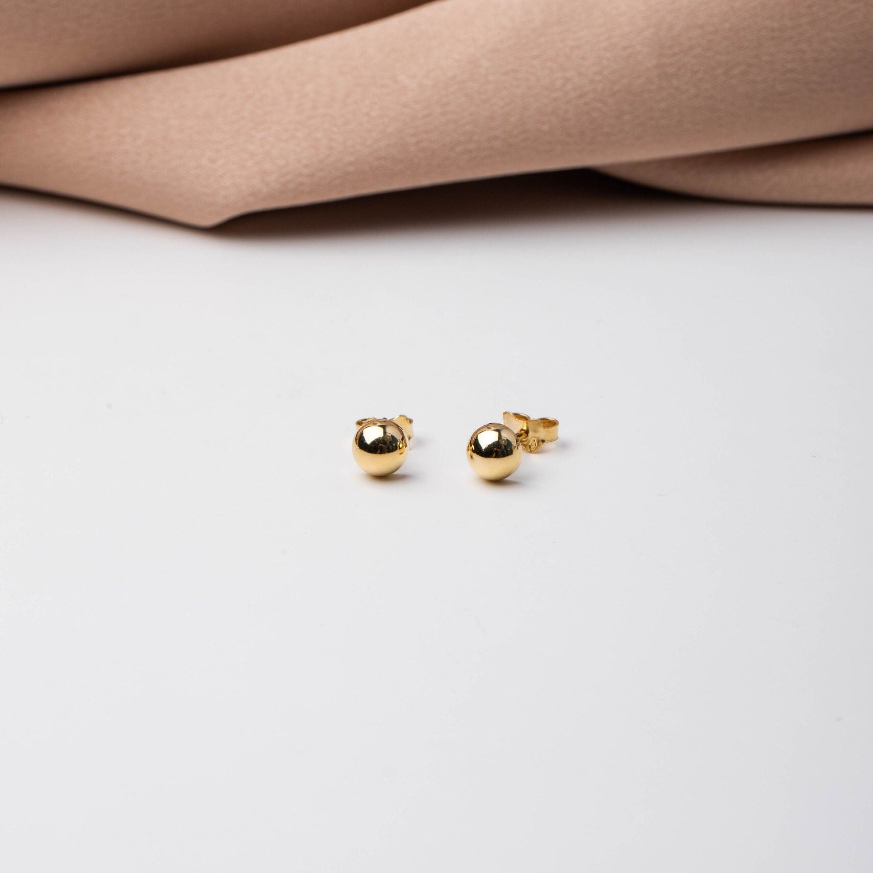 5 Mm Kugel Ohrstecker In 14 Karat Gold - Gold Collection