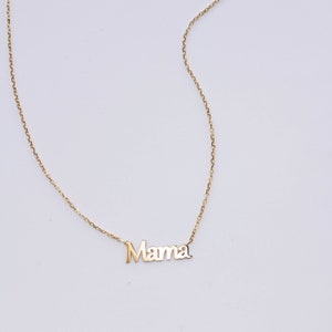 Mama Necklace 14K Solid Gold Personalized Kids Name Custom Necklace for Women Gift for Mom Mother Women GN00032 image 6