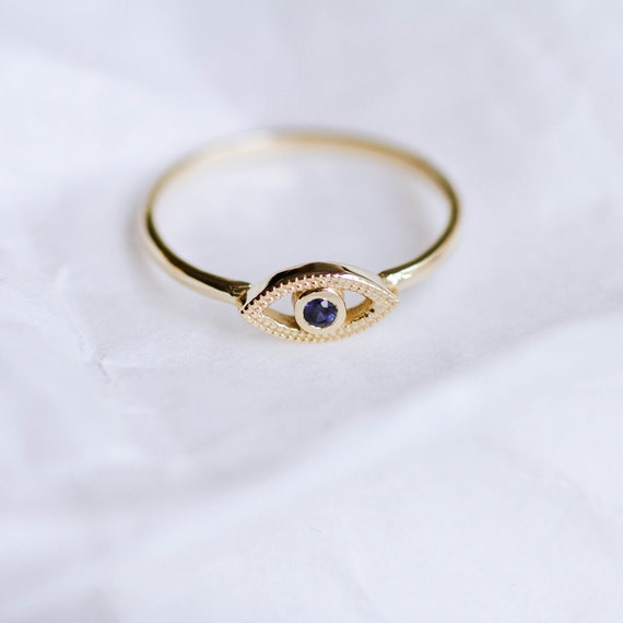 Evil Eye Sapphire Emerald Jewelry Women London Kyklos Garnet Solid Topaz for GR00269 Blue Amethyst Ring Etsy Australia - 14K Ring Gold