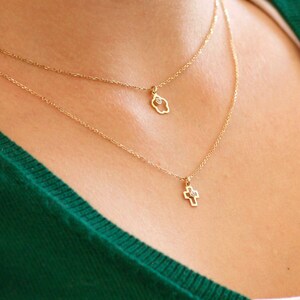 14K Gold Daisy Necklace Dainty Diamond Charm Flower Delicate Solid Gold Bridesmaid Gift for Her Layered Necklace for Girls GN00013 image 7